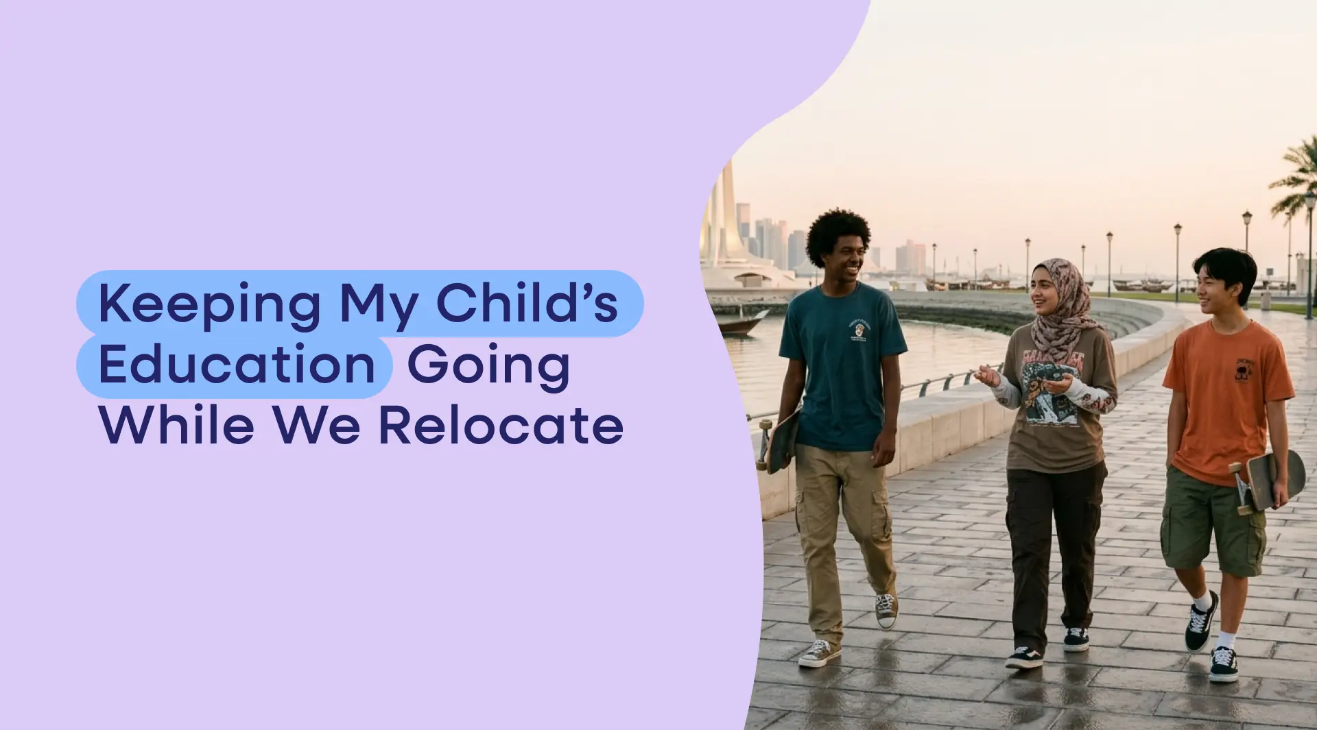 If you are relocating right now — or about to — your child's education is probably one of the most stressful parts of the move. Finding a new school in a new country, working out whether it will accept your child mid-year, whether the curriculum lines up, whether there will be a gap while you wait for a place: it is a lot to carry on top of everything else a move involves. This guide is about the practical, immediate answer: a school that simply moves with your child, so relocation stops being an education problem.