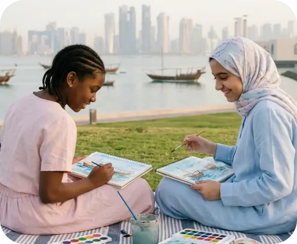 Students learning