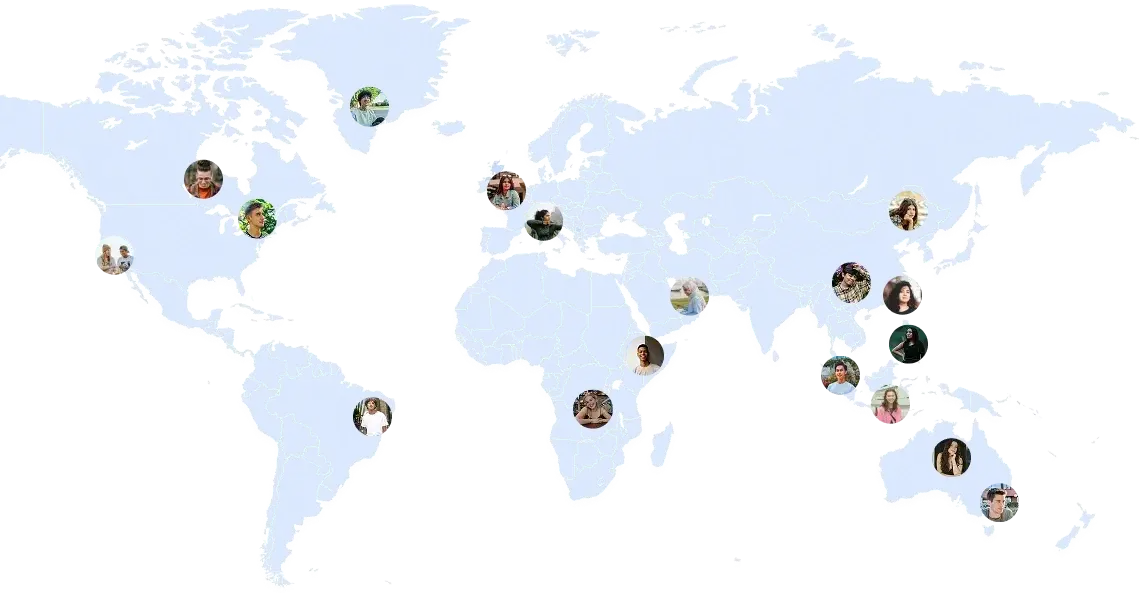 World map with location pins highlighting the global reach of Teneo Online School across more than 80 countries where Pearson Edexcel qualifications are recognised