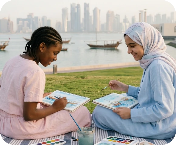 Students learning